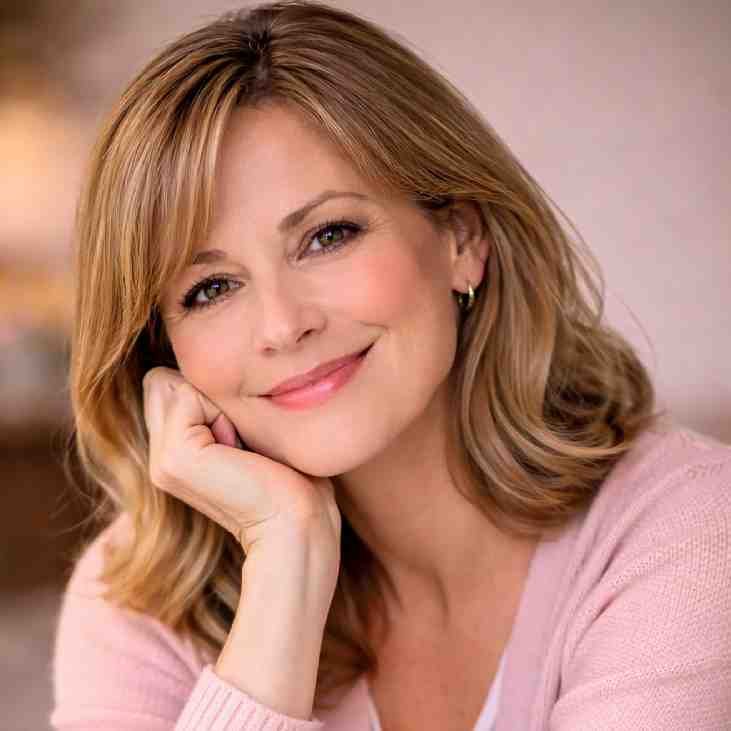 GraceVoice Blonde woman resting her chin on her hand, smiling softly